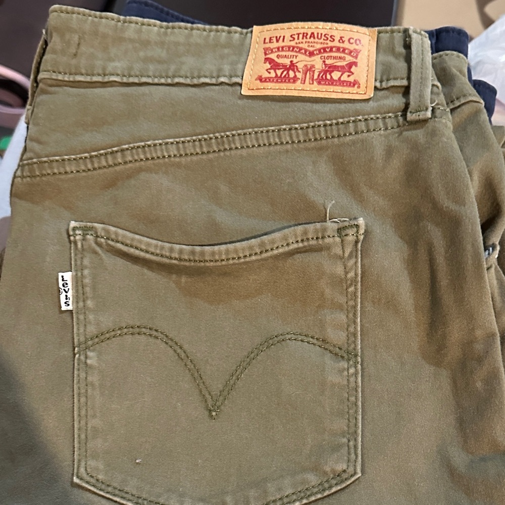 Levi's Khaki Green Denim Pants